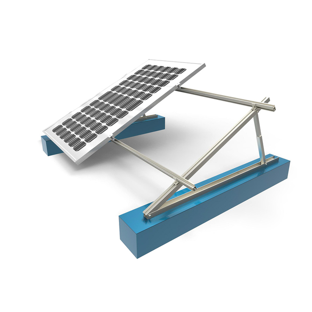 Flat Roof Concrete Ballast Bracket Structure Solar Energy Panel System for Flat Roof Mounting