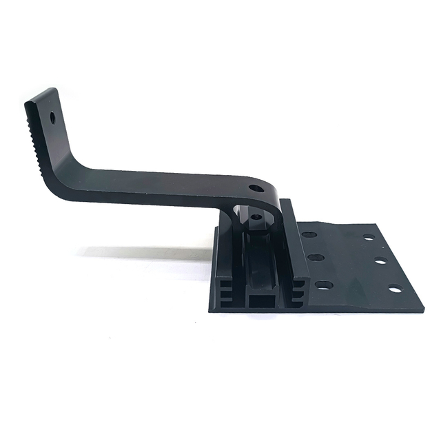 حل ربط سقف البلاط الشمسي ذو القوس الأسود من الألومنيوم لنظام الطاقة الشمسية للمنزل