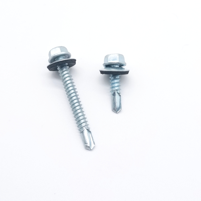 SUS304+SCM435 14*25 Bi Metal Self Drilling Screws With Composite Gaskets