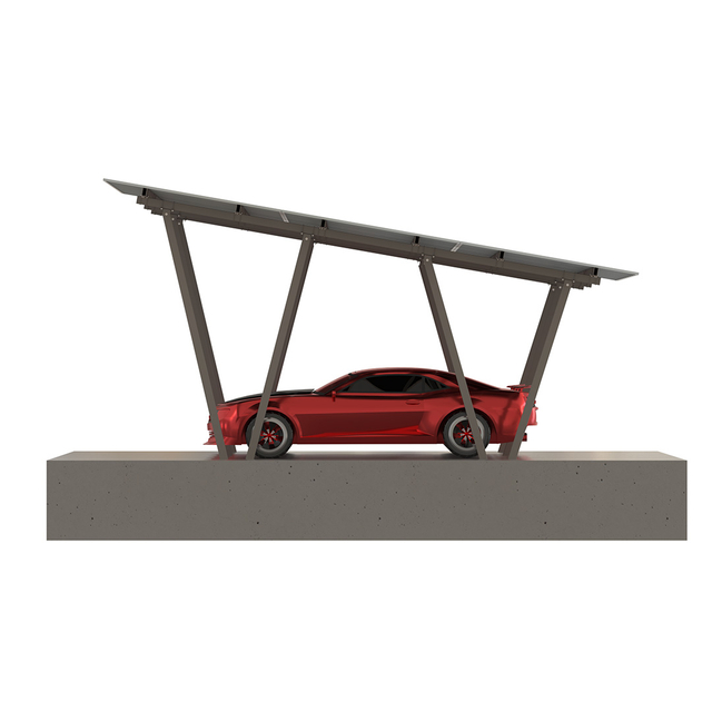 الألواح الشمسية W نوع مرآب نظام تركيب الطاقة الشمسية مع أربعة أعمدة