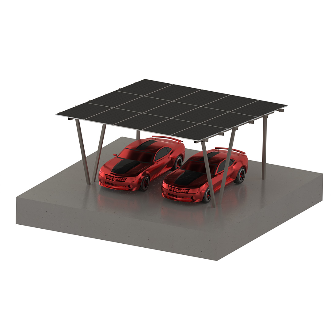 Solar Panel N Type Three Column Solar Carport Mounting System