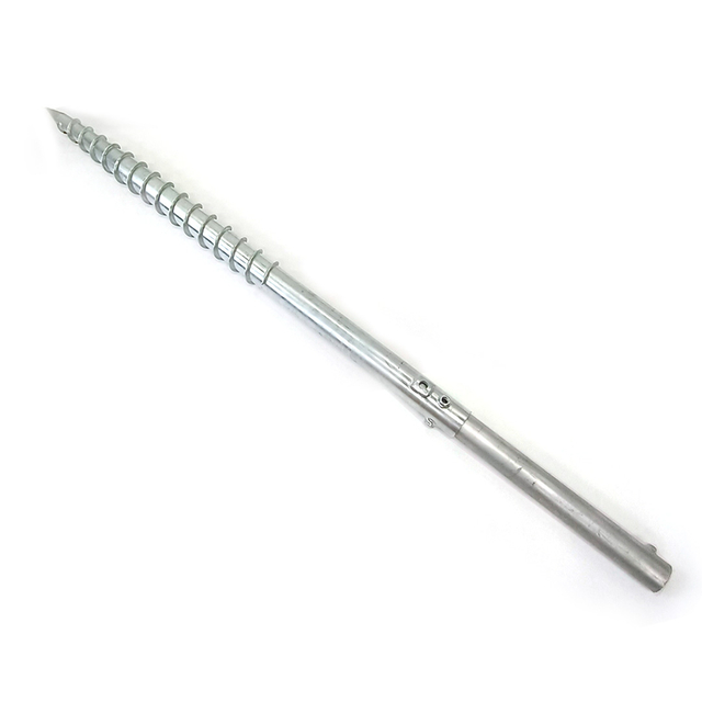 HDG Ground Screw Ground Anchor Helical Pile&nbsp;Connect With Nut And Bolt
