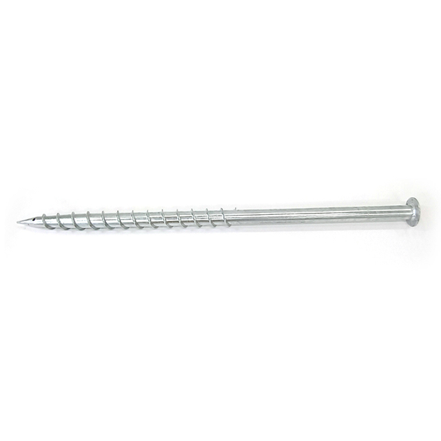 Ground Screw Pile Foundation Earth Anchor With Round Flange For Solar Panel Pv Mounting System