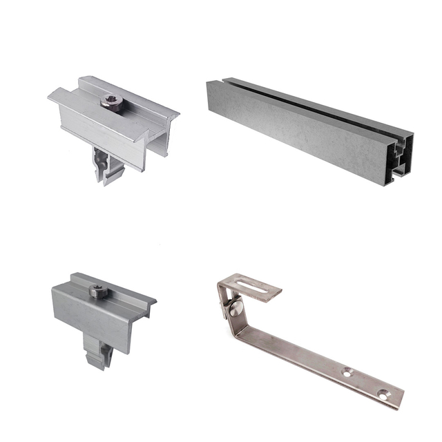 دعامة تركيب الألواح الشمسية مع خطاف سقف القرميد لهيكل تركيب سقف الألواح الإسفلتية 