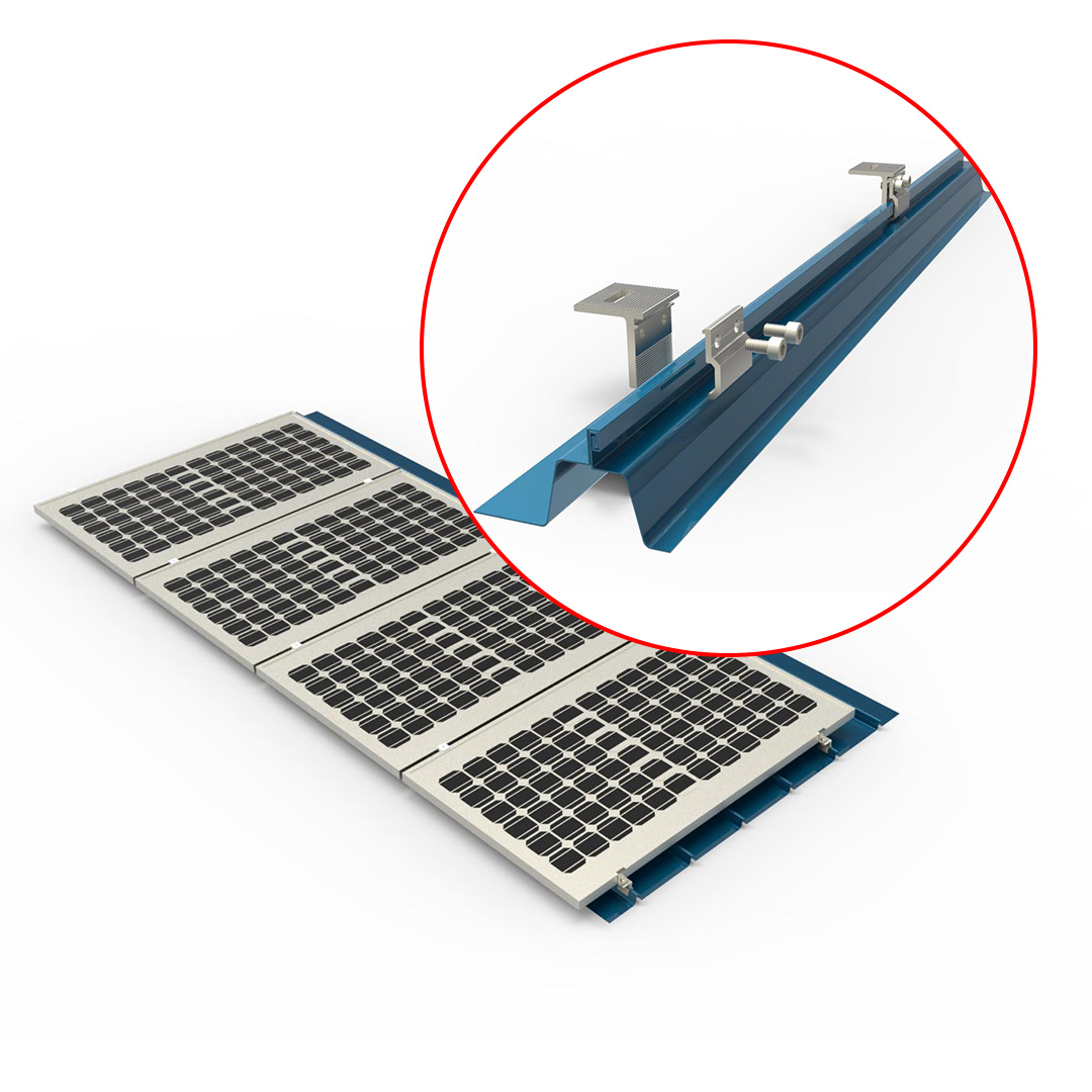  Trapezoidal Metal Roof Standing Seam Metal Roof Solar Mounting Support System