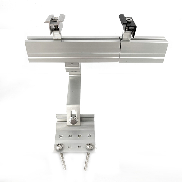 مجموعة هياكل الألواح الشمسية الكهروضوئية للسقف الشمسي من الألومنيوم لنظام تركيب الألواح الشمسية