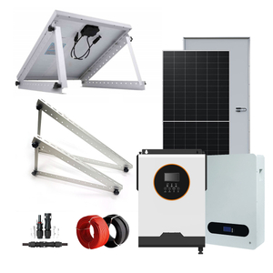 Adjustable Triangle Flat Roof Solar Mounting with Solar Panel Kits Inverter Solar Energy System