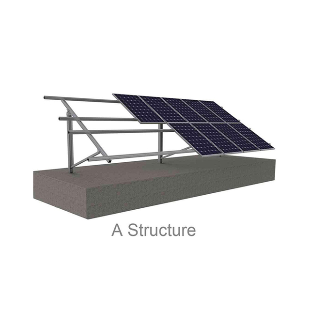 Single Pole Solar Panel Ground Mounting Solar PV Structure System Single Column Support