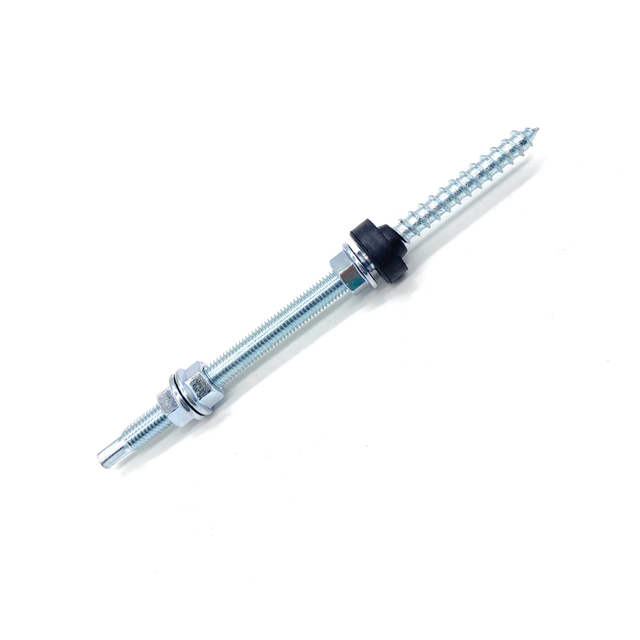 Carbon Steel Stud Dowel Screw With Self Tapping Hanger Bolt For Wood