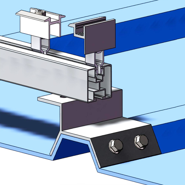 Наборы струбцин шва солнечной панели стоячие, трапециевидная металлическая крыша, солнечная установка вешалки