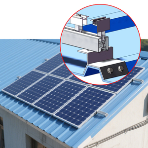 Solar Panel Standing Seam Clamp Kits Trapezoidal Metal Roof Solar Mounting Racking System