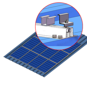 Aluminum Rail Solution for Trapezoidal Metal Roof Solar Power System Home Solar Panel System