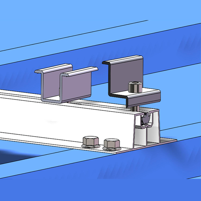 Aluminum Rail Solution for Trapezoidal Metal Roof Solar Power System Home Solar Panel System