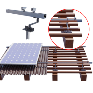 Solar Panel Adjustable Tile Roof Hook Mounting Bracket Rail And Solar Clamp for Solar Tile Roof Mount