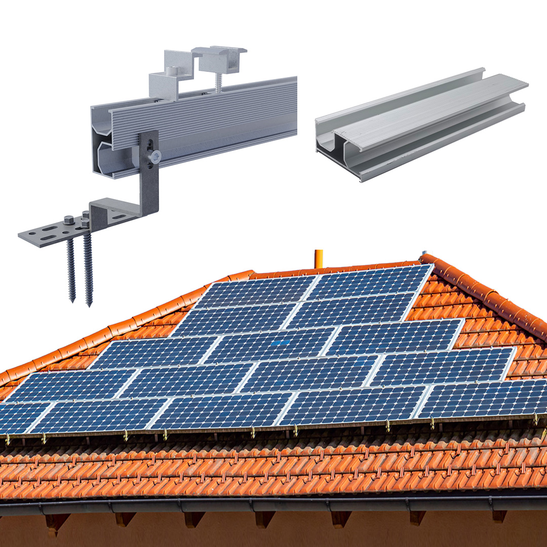 Solar Panel System Fixed Hook Tile Roof Mounting Brackets for Solar Tile Roof Mounting Structure