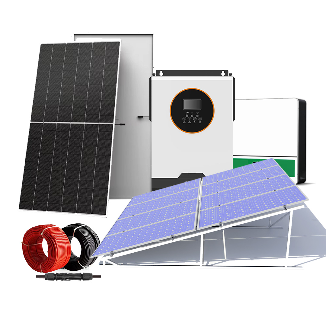 Solar Energy Panel System Flat Roof Mounting Solar Power Panel Kit with Inverter PV Module 